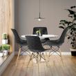 Scaun stil scandinav, PP, lemn, max 100 kg, negru, 45x55x78 cm, Lars