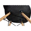 Scaun stil scandinav, PP, lemn, negru, 45x56x77 cm, Cava 