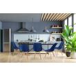 Scaun stil scandinav, lemn, velur, albastru, 49x60x82 cm, Bari