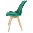 Scaun stil scandinav, lemn, velur, verde, 49x60x82 cm, Bari
