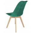Scaun stil scandinav, lemn, velur, verde, 49x60x82 cm, Bari