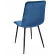Scaun stil scandinav, matlasat, velur, metal, bleumarin, 44x52x89 cm, Piado