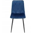 Scaun stil scandinav, matlasat, velur, metal, bleumarin, 44x52x89 cm, Piado