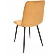 Scaun stil scandinav, matlasat, velur, metal, galben, 44x52x89 cm, Piado