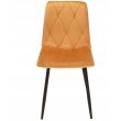 Scaun stil scandinav, matlasat, velur, metal, galben, 44x52x89 cm, Piado
