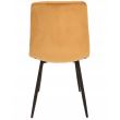Scaun stil scandinav, matlasat, velur, metal, galben, 44x52x89 cm, Piado