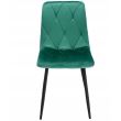 Scaun stil scandinav, matlasat, velur, metal, verde, 44x52x89 cm, Piado
