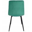 Scaun stil scandinav, matlasat, velur, metal, verde, 44x52x89 cm, Piado