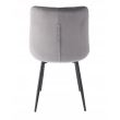 Scaune stil scandinav, metalic, velur, gri, set 4 buc, 53x63x83 cm, Misty