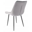 Scaune stil scandinav, metalic, velur, gri, set 4 buc, 53x63x83 cm, Misty
