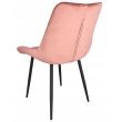 Scaune stil scandinav, metalic, velur, roz, set 4 buc, 53x63x83 cm, Misty