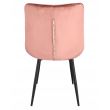 Scaune stil scandinav, metalic, velur, roz, set 4 buc, 53x63x83 cm, Misty