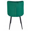 Scaune stil scandinav, metalic, velur, verde, set 4 buc, 53x63x83 cm, Misty