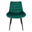 Scaune stil scandinav, metalic, velur, verde, set 4 buc, 53x63x83 cm, Misty
