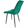 Scaune stil scandinav, metalic, velur, verde, set 4 buc, 53x63x83 cm, Misty