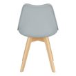 Scaun stil scandinav, sezut PU, gri, 48.5x54x82 cm, Oslo (CM-796270)