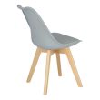 Scaun stil scandinav, sezut PU, gri, 48.5x54x82 cm, Oslo (CM-796270)