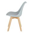 Scaun stil scandinav, sezut PU, gri, 48.5x54x82 cm, Oslo (CM-796270)