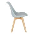 Scaun stil scandinav, sezut PU, gri, 48.5x54x82 cm, Oslo (CM-796270)