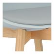 Scaun stil scandinav, sezut PU, gri, 48.5x54x82 cm, Oslo (CM-796270)
