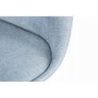 Scaune stil scandinav, stofa, lemn, albastru deschis, set 4 buc, 49x55x82 cm