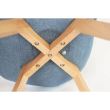 Scaune stil scandinav, stofa, lemn, albastru deschis, set 4 buc, 49x55x82 cm