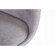 Scaun stil scandinav, stofa, lemn, gri, 49x55x82 cm