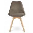 Scaun stil scandinav, stofa, lemn, maro, 49x55x82 cm