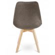 Scaun stil scandinav, stofa, lemn, maro, 49x55x82 cm