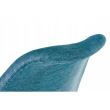 Scaun stil scandinav, stofa, lemn, verde marin, 49x55x82 cm
