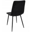 Scaun stil scandinav, tapitat, textil, metal, negru, 44x52x89 cm, Vena