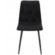 Scaun stil scandinav, tapitat, textil, metal, negru, 44x52x89 cm, Vena
