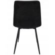 Scaun stil scandinav, tapitat, textil, metal, negru, 44x52x89 cm, Vena