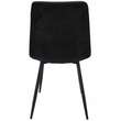 Scaune stil scandinav, tapitate, textil, metal, negru, set 4 buc, 44x52x89 cm, Vena