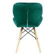 Scaun stil scandinav, velur, lemn, verde, 46x50x73 cm, Velvet 