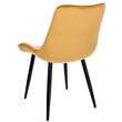 Scaun stil scandinav, velur, metal, galben mustar, 54x61x83 cm, Viva
