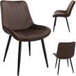 Scaun stil scandinav, velur, metal, maro, 54x61x83 cm, Viva