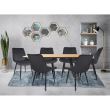 Scaun stil scandinav, velur, metal, negru, 54x61x83 cm, Viva