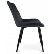 Scaune stil scandinav, velur, metal, negru, set 4 buc, 54x61x83 cm, Viva