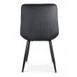 Scaune stil scandinav, velur, metal, negru, set 4 buc, 54x61x83 cm, Viva