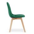 Set 4 scaune bucatarie/living, Artool, Bora, catifea, lemn, verde, 44.5x54x81.5 cm