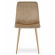 Set 4 scaune bucatarie/living, Lava, catifea, metal, maro si natur, 45x55x86 cm