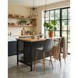 Set 2 scaune de bucatarie/bar, Artool, Libra, catifea gri inchis, picioare metal natur, 52x56x112 cm