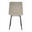 Set 6 scaune bucatarie/living, Artool, Lava, catifea bej, picioare metal negru, 43x51x90 cm