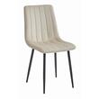 Set 6 scaune bucatarie/living, Artool, Lava, catifea bej, picioare metal negru, 43x51x90 cm