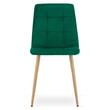 Set 4 scaune bucatarie/living, Artool, Kara, catifea verde, picioare metal natur, 44.5x50.5x87 cm