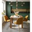 Set 4 scaune bucatarie/living, Artool, Inca, catifea galben curry, picioare metal auriu, 49x55x78 cm