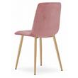 Scaune bucatarie/dining, set 4 buc, Artool, Kara, catifea, lemn, roz, 44.5x50.5x87 cm