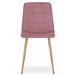 Scaune bucatarie/dining, set 4 buc, Artool, Kara, catifea, lemn, roz, 44.5x50.5x87 cm