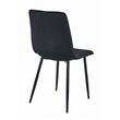 Set 4 scaune bucatarie/living, Artool, Libra, catifea, metal, negru, 44x40x88.5 cm
